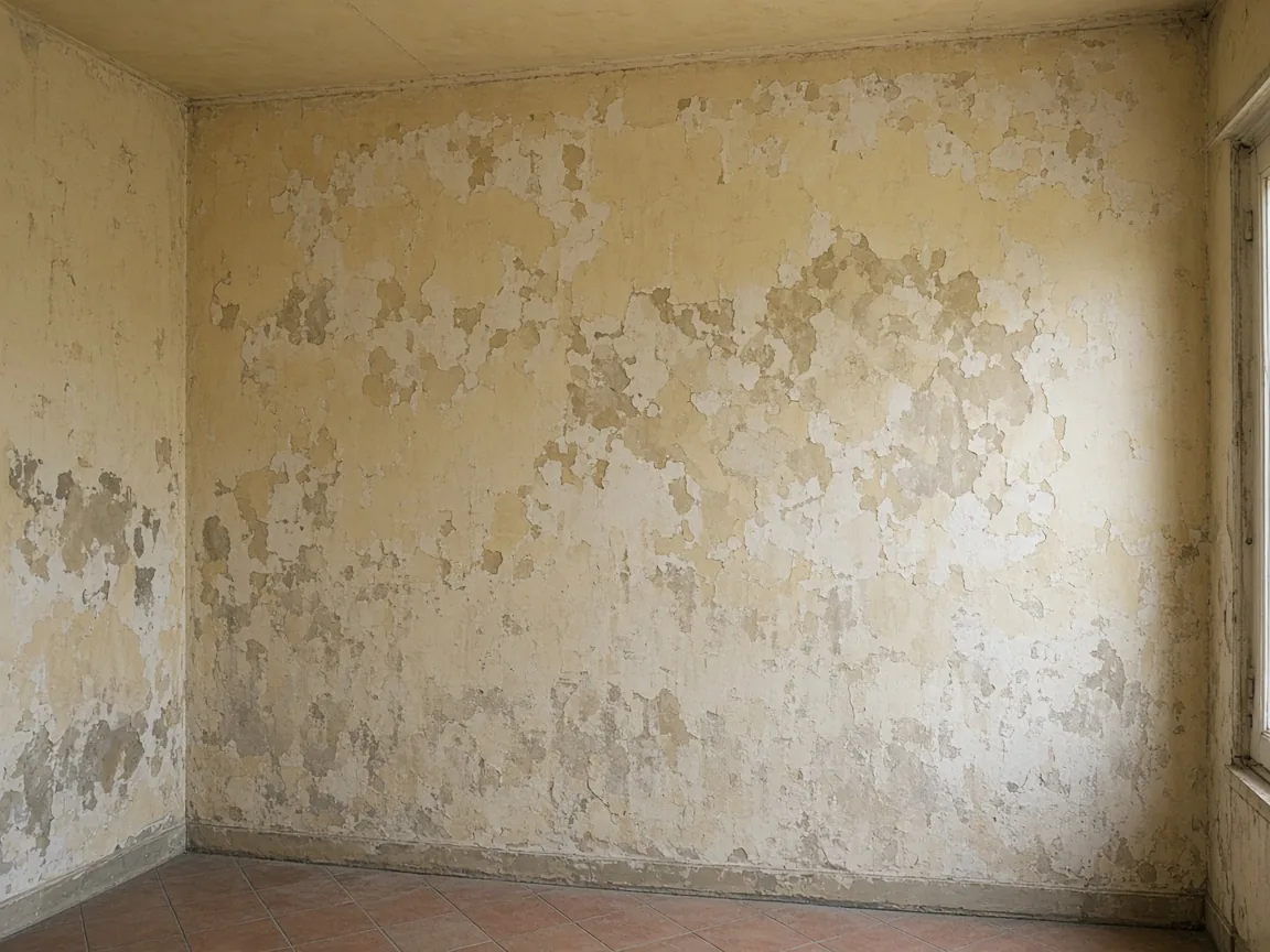 Pared de piso en Sabadell antes de pintar — Pintores Sabadell Crismarc